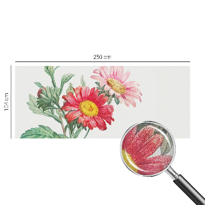Peel and stick fototapet med motiv av ömtåliga blommor