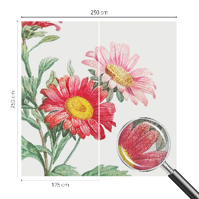 Peel and stick fototapet med motiv av ömtåliga blommor
