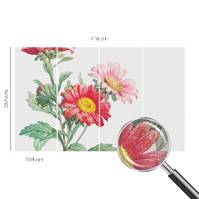 Peel and stick fototapet med motiv av ömtåliga blommor