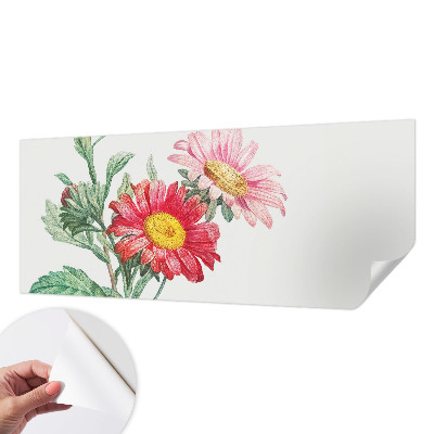 Peel and stick fototapet med motiv av ömtåliga blommor