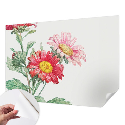 Peel and stick fototapet med motiv av ömtåliga blommor