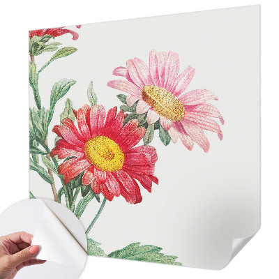 Peel and stick fototapet med motiv av ömtåliga blommor