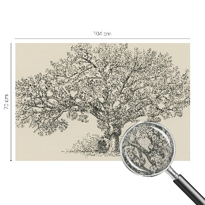 Peel and stick fototapet med en illustration av ett träd