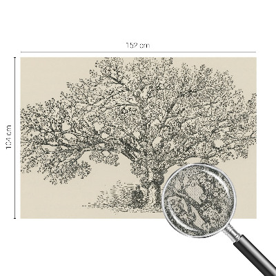 Peel and stick fototapet med en illustration av ett träd