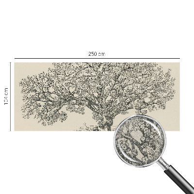 Peel and stick fototapet med en illustration av ett träd