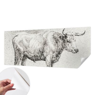 3D fototapet med motiv av en tjurpenna