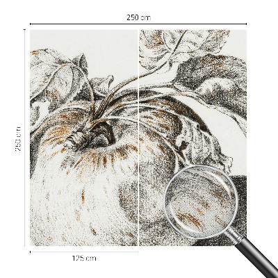 Fototapet barn Äppelblad