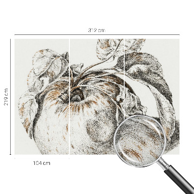 Fototapet barn Äppelblad