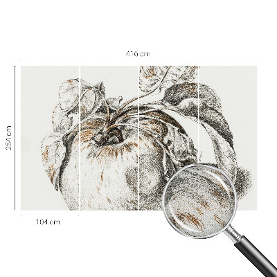 Fototapet barn Äppelblad