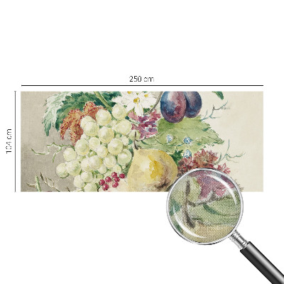 Fototapet barnrum med motiv av blommor och frukter