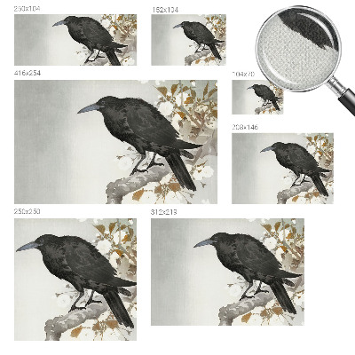 Fototapet för barn Korpen i blommorna