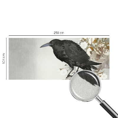 Fototapet för barn Korpen i blommorna