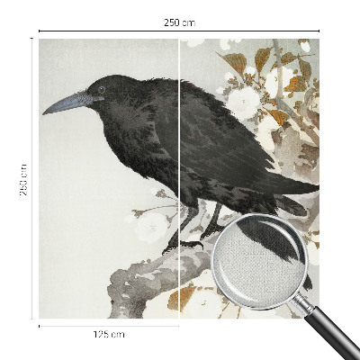 Fototapet för barn Korpen i blommorna