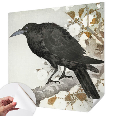 Fototapet för barn Korpen i blommorna