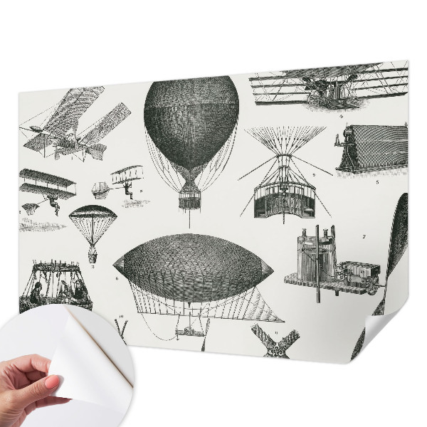 Självhäftande fotovägg Flygets historia