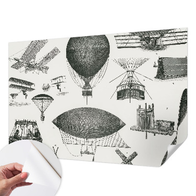 Självhäftande fotovägg Flygets historia