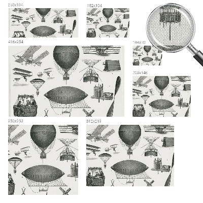 Självhäftande fotovägg Flygets historia