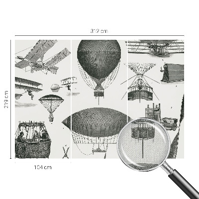 Självhäftande fotovägg Flygets historia