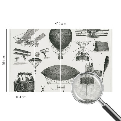 Självhäftande fotovägg Flygets historia