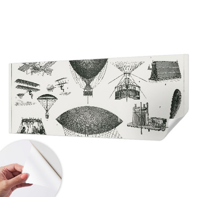 Självhäftande fotovägg Flygets historia