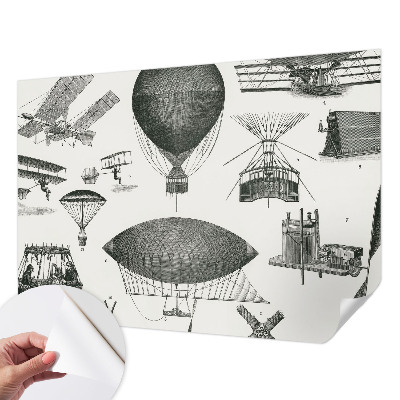 Självhäftande fotovägg Flygets historia