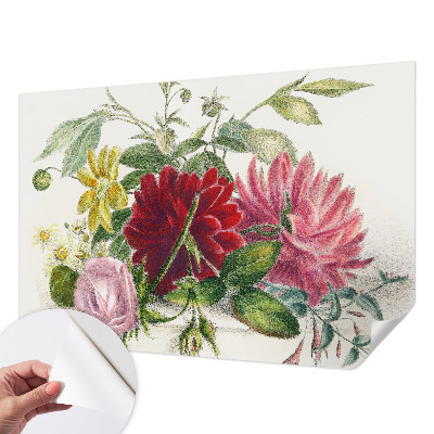 Peel and stick fototapet med motiv av en blombukett