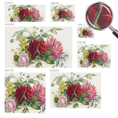 Peel and stick fototapet med motiv av en blombukett