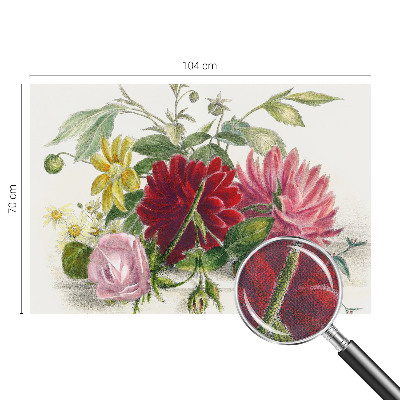 Peel and stick fototapet med motiv av en blombukett