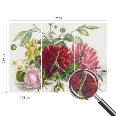 Peel and stick fototapet med motiv av en blombukett