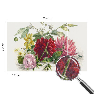 Peel and stick fototapet med motiv av en blombukett