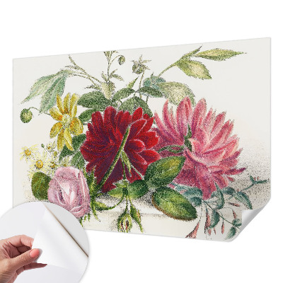 Peel and stick fototapet med motiv av en blombukett
