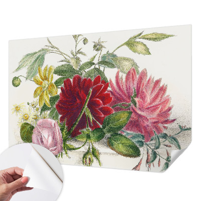Peel and stick fototapet med motiv av en blombukett