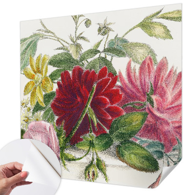Peel and stick fototapet med motiv av en blombukett