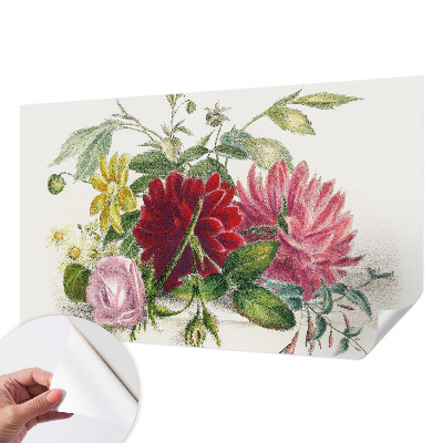 Peel and stick fototapet med motiv av en blombukett