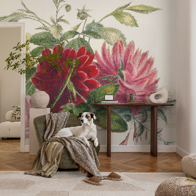 Peel and stick fototapet med motiv av en blombukett