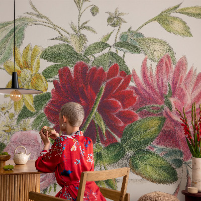 Peel and stick fototapet med motiv av en blombukett