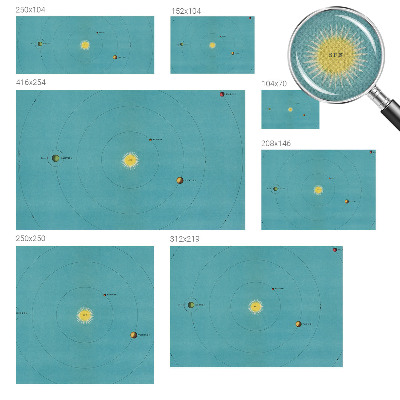 Fototapet barn med motiv av ett kosmiskt system