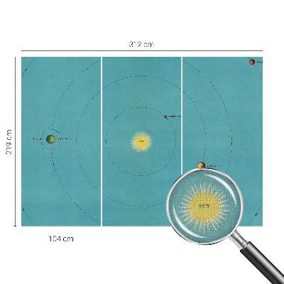 Fototapet barn med motiv av ett kosmiskt system