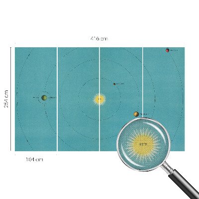 Fototapet barn med motiv av ett kosmiskt system