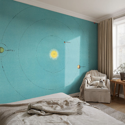 Fototapet barn med motiv av ett kosmiskt system