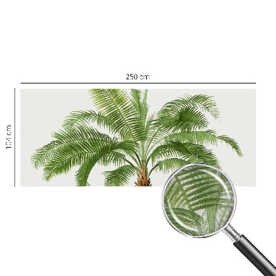 Självhäftande fotovägg med ett glänsande motiv av palmträd
