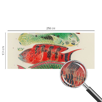 Peel and stick fototapet med motiv av exotiska fiskar