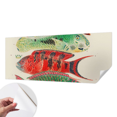 Peel and stick fototapet med motiv av exotiska fiskar