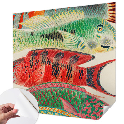 Peel and stick fototapet med motiv av exotiska fiskar
