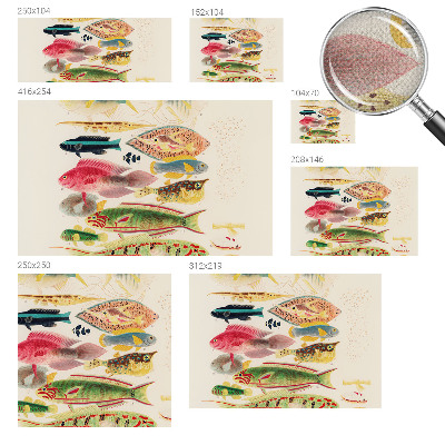 Fototapet barn Färgglada fiskar