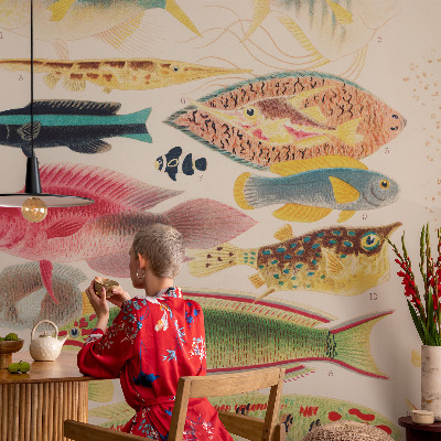 Fototapet barn Färgglada fiskar