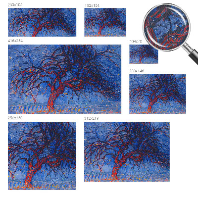 3D fototapet Flammträd