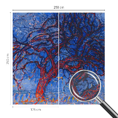 3D fototapet Flammträd
