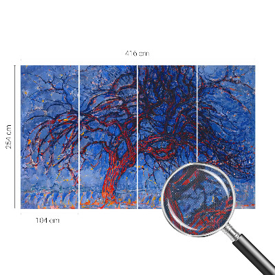 3D fototapet Flammträd