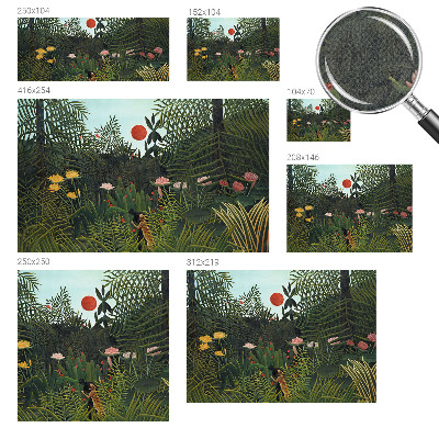 Självhäftande fotovägg med motiv av ett exotiskt landskap